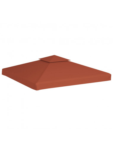 Copertura Superiore Gazebo a 2 Strati 310g/m² 3x3m Terracotta