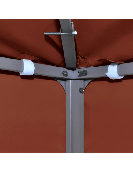 Copertura Superiore Gazebo a 2 Strati 310g/m² 4x3m Terracotta