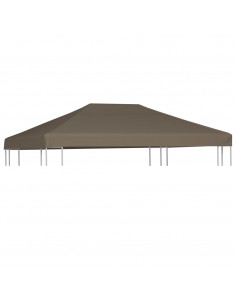 Copertura Superiore per Gazebo 310 g/m² 3x3m Grigio Talpa 2