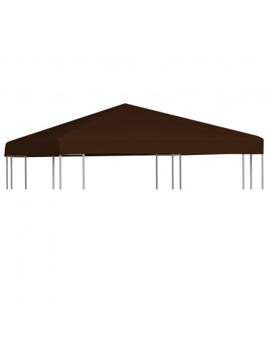 Copertura Superiore per Gazebo 310 g/m² 3x3 m Marrone