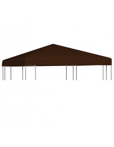 Copertura Superiore per Gazebo 310 g/m² 3x3 m Marrone