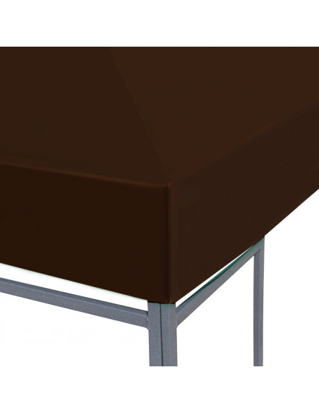 Copertura Superiore per Gazebo 310 g/m² 3x3 m Marrone