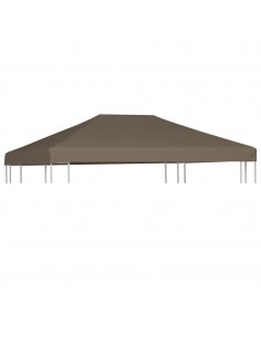 Copertura Superiore per Gazebo 310 g/m² 3x4m Grigio Talpa 2