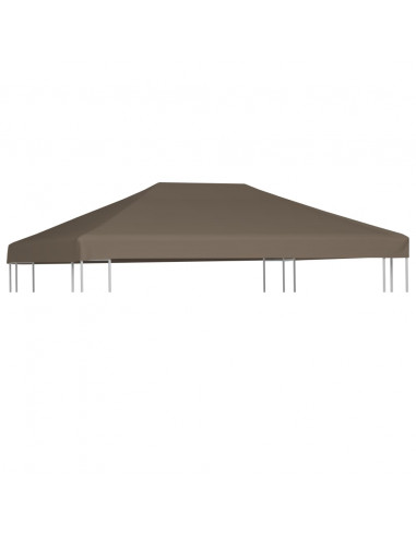 Copertura Superiore per Gazebo 310 g/m² 3x4m Grigio Talpa