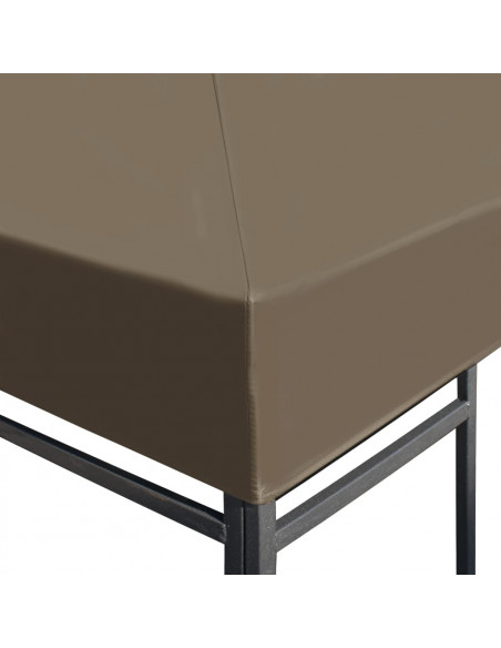 Copertura Superiore per Gazebo 310 g/m² 3x4m Grigio Talpa