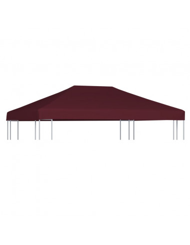 Copertura Superiore per Gazebo 310g/m² 3x4m Bordeaux