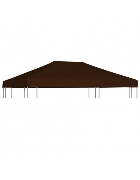 Copertura Superiore per Gazebo 310 g/m² 3x4 m Marrone