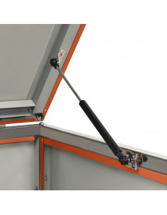 Copri Bidoni Pattume Quadruplo 276,5x77,5x112,5 cm Acciaio Inox