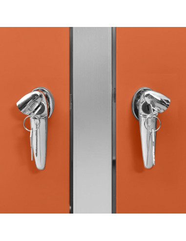 Copri Bidoni Pattumiera Doppia 138x77,5x112,5 cm Acciaio Inox