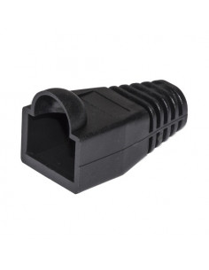 COPRI CONNETTORE PLUG LINK 6mm PER PLUG RJ45 8 POLI CAVO CAT 5E-6 COLORE NERO CONF. DA 100PZ