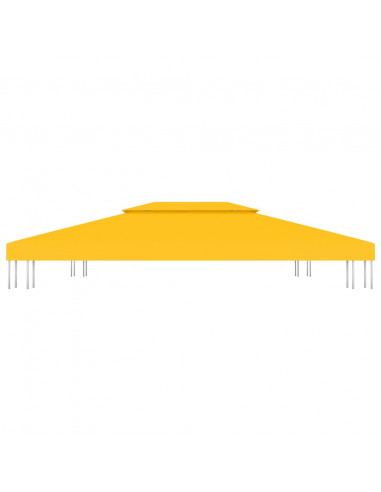 Copertura Superiore per Gazebo a 2 Strati 310 g/m² 4x3 m Gialla