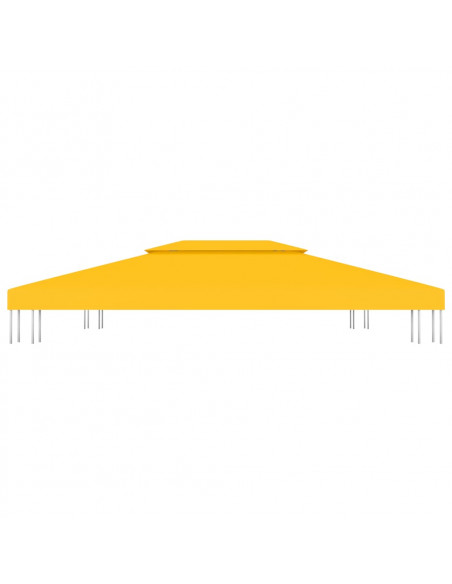 Copertura Superiore per Gazebo a 2 Strati 310 g/m² 4x3 m Gialla