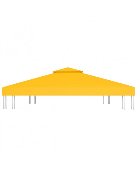 Copertura Superiore per Gazebo a 2 Strati 310 g/m² 4x3 m Gialla