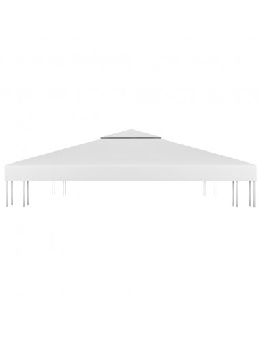 Copertura Superiore per Gazebo a 2 Strati 310 g/m² 4x3 m Bianca