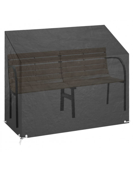 Copri Panche Giardino 2pz 8Occhielli 160x70x70/88cm Polietilene