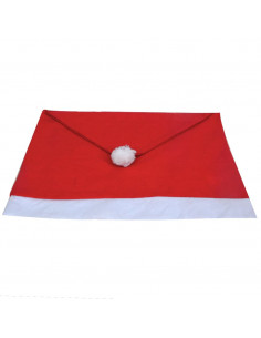 Copri Schienale da Sedia Set 6 pz Cappello Babbo Natale