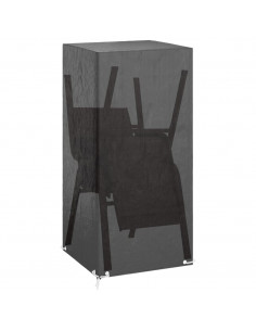 Copri Sedie da Giardino 2pz 8 Occhielli 75x70x140cm Polietilene