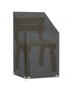 Copri Sedie Giardino 2pz 8 Occhielli 65x65x80/120cm Polietilene