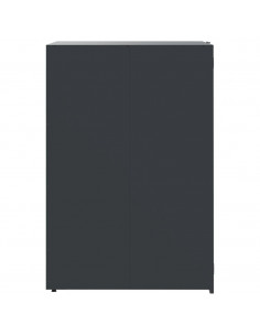 Copribidone con Ruote 4 Bidoni Antracite 276x79x117cm Acciaio