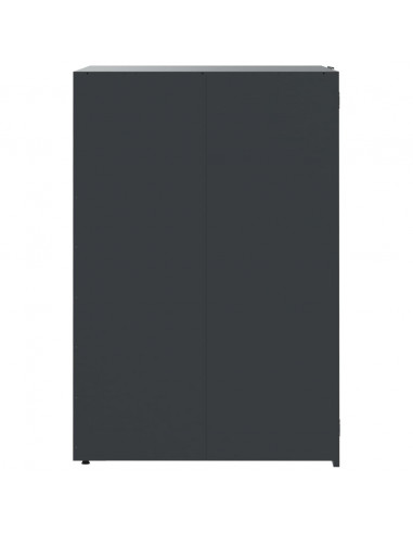 Copribidone con Ruote 5 Bidoni Antracite 345x79x117cm Acciaio