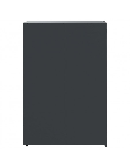 Copribidone con Ruote 5 Bidoni Antracite 345x79x117cm Acciaio
