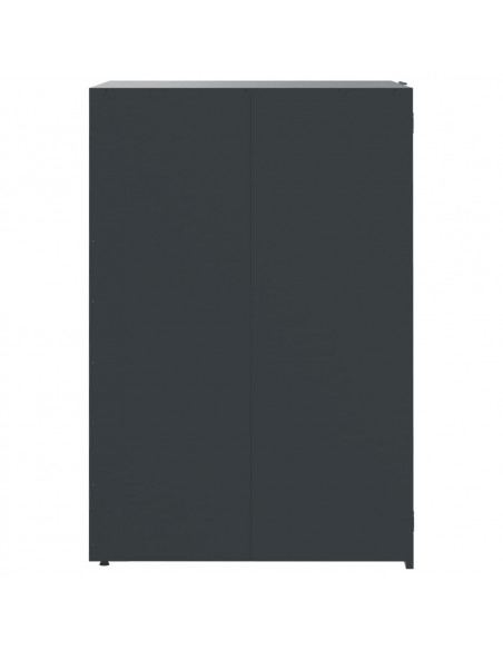 Copribidone con Ruote 6 Bidoni Antracite 414x79x117cm Acciaio