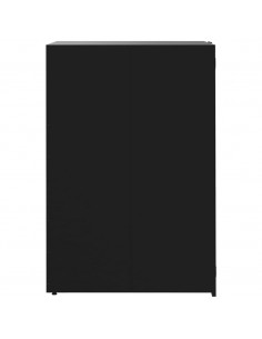 Copribidone con Ruote per 2 Bidoni Nera 138x79x117cm in Acciaio