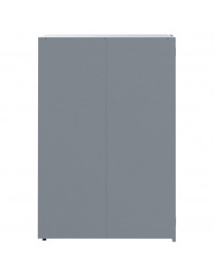 Copribidone con Ruote per 6 Bidoni Grigio 414x79x117cm Acciaio