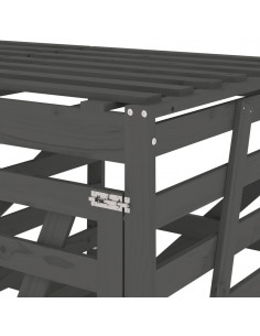 Copribidone Doppio Grigio in Legno Massello di Pino