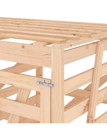 Copribidone Doppio in Legno Massello di Pino