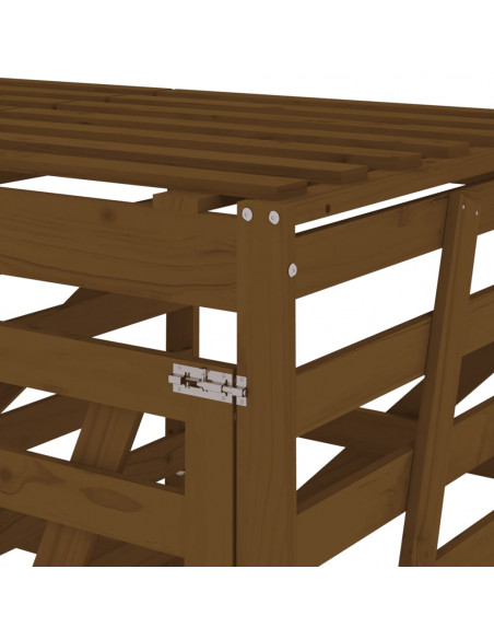 Copribidone Doppio Miele in Legno Massello di Pino