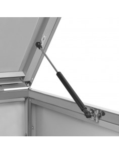 Copribidone per Spazzatura Triplo 207x77,5x112,5cm Acciaio Inox