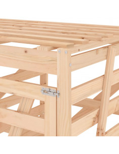 Copribidone Quadruplo in Legno Massello di Pino