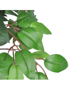 Albero di Ficus Artificiale con Vaso 110 cm 2