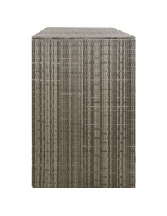 Copribidone Triplo Grigio 207x80x117 cm in Polyrattan