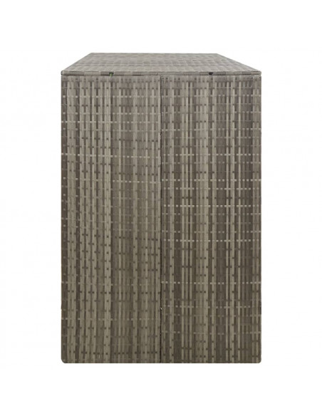 Copribidone Triplo Grigio 207x80x117 cm in Polyrattan