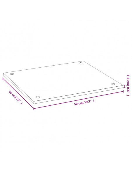 Coprifornelli 50x56x1,5 cm in Bambù