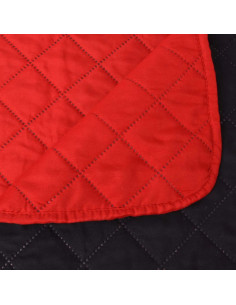 Copriletto Double-Face Trapuntato Nero e Bianco 220x240 cm