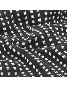 Copriletto in Cotone a Quadri 125x150 cm Nero
