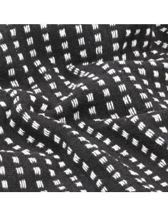 Copriletto in Cotone a Quadri 160x210 cm Nero