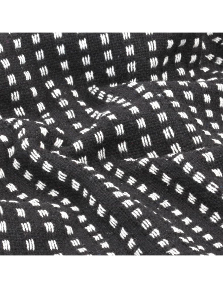 Copriletto in Cotone a Quadri 160x210 cm Nero
