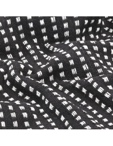 Copriletto in Cotone a Quadri 220x250 cm Nero