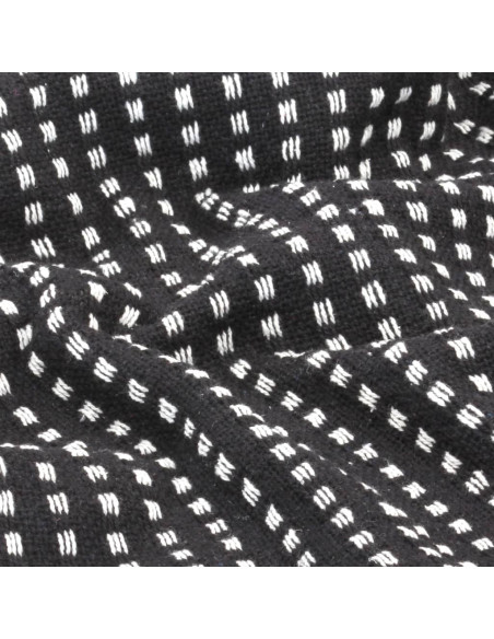 Copriletto in Cotone a Quadri 220x250 cm Nero