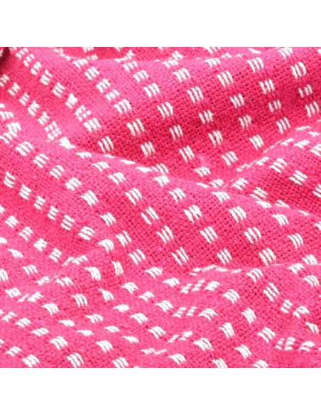 Copriletto in Cotone a Quadri 220x250 cm Rosa