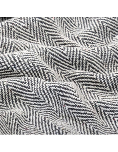 Copriletto in Cotone a Spina di Pesce 125x150 cm Blu Marino