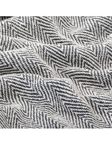 Copriletto in Cotone a Spina di Pesce 125x150 cm Blu Marino