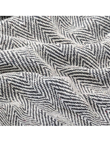 Copriletto in Cotone a Spina di Pesce 160x210 cm Blu Marino