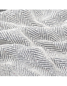 Copriletto in Cotone a Spina di Pesce 160x210 cm Grigio