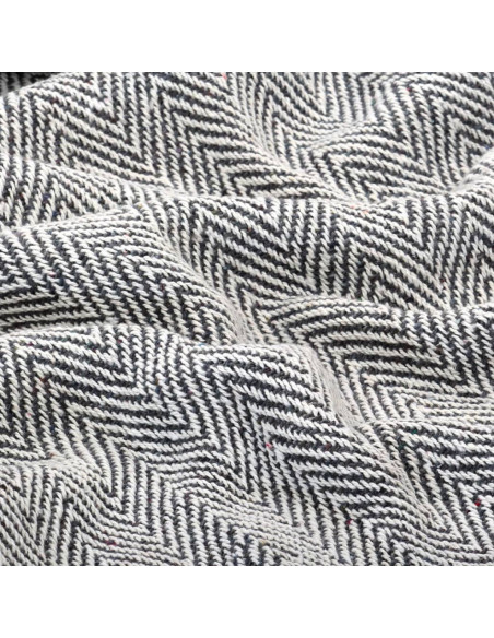 Copriletto in Cotone a Spina di Pesce 220x250 cm Blu Marino