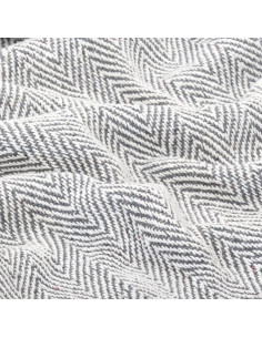 Copriletto in Cotone a Spina di Pesce 220x250 cm Grigio